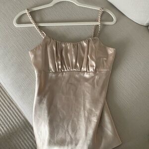 Iz Byer California Satin Tank Top